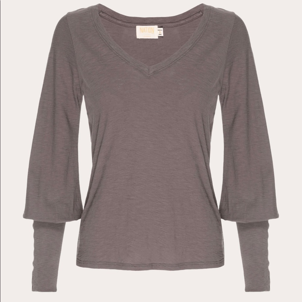 NWT Nation LTD Renata top Size S, Gray/Dark Lavender